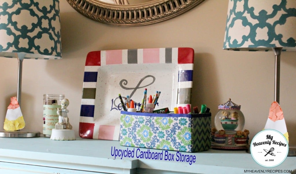 Upcycled Cardboard Box Storage Final Image