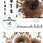 baked donuts stacked and plated pinterest image