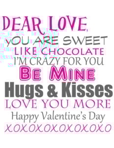Valentine's Day Printable Love Letter- My Heavenly Recipes