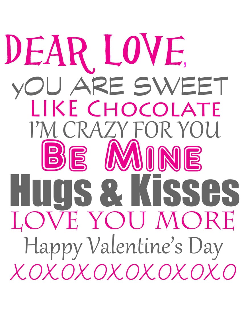Valentine's Day Printable Love Letter