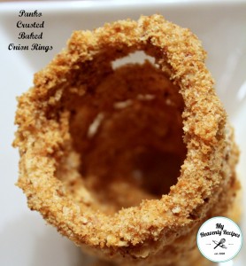 Panko Crusted baked onion rings