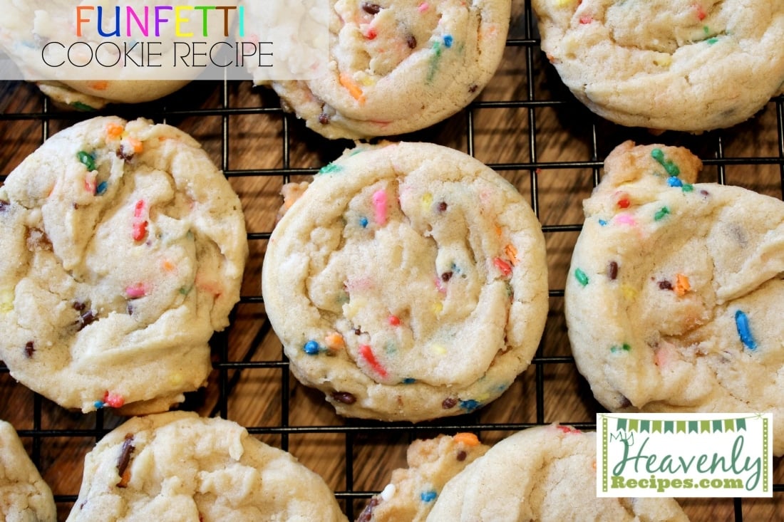 a batch of homemade Funfetti cookies