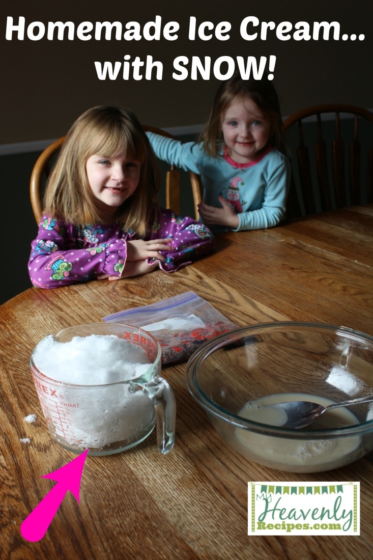 Snow Ice Cream (via MyHeavenlyRecipes.com) - Turn freshly fallen snow into amazing snow ice cream with just 3 simple ingredients. A fun snow day activity to do with the kids!