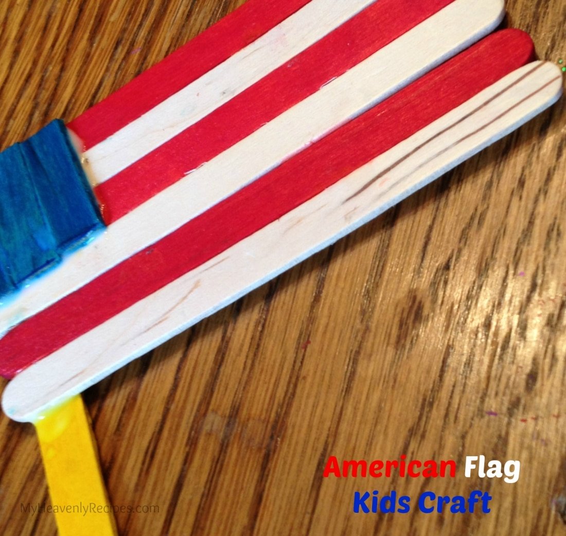 American Flag Popsicle Stick Craft for Kids