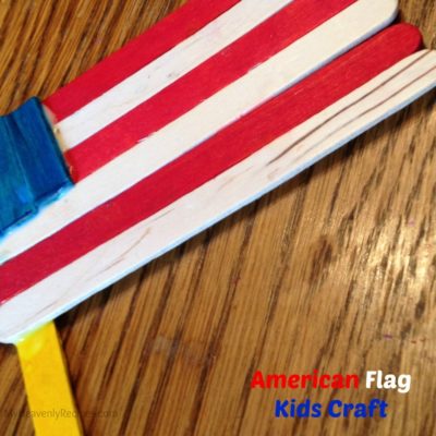 American flag popsicle stick craft for kids