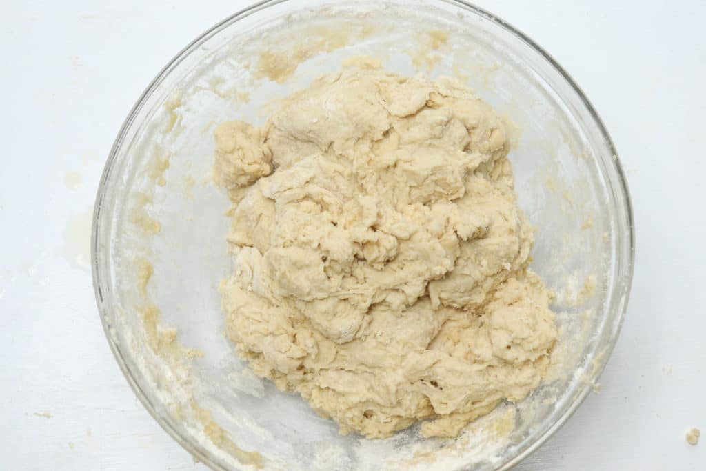 white bread dough