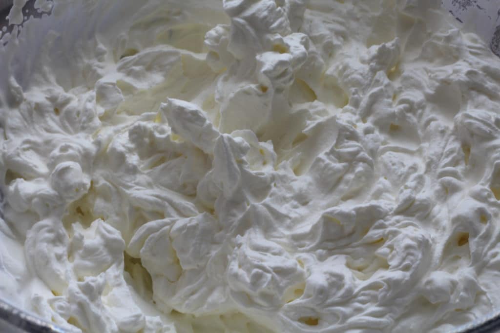 homemade whipped cream in bowl