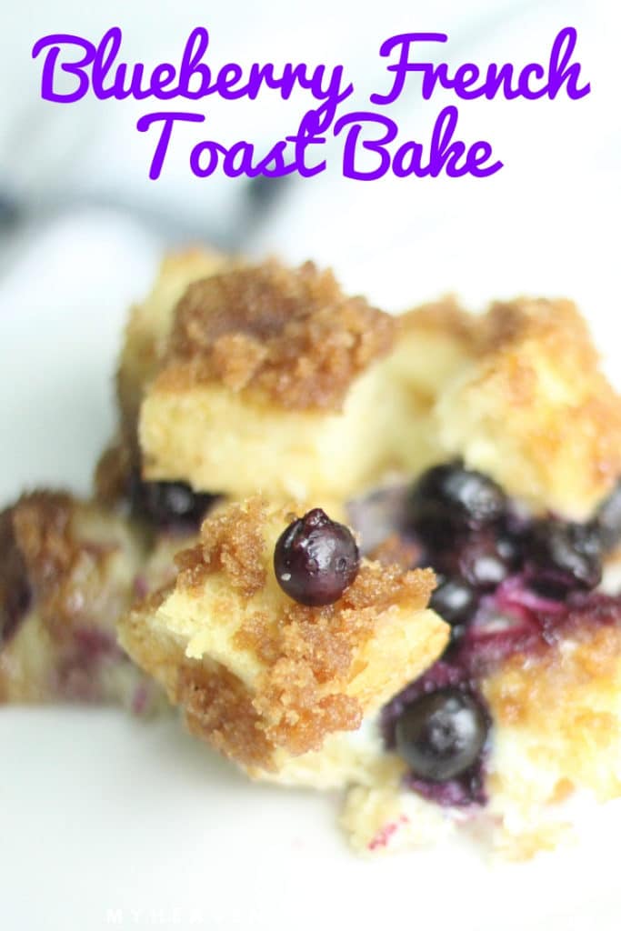 blueberry french toast bake served on plate