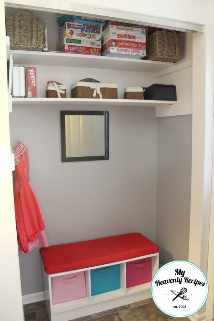Mudroom Makeover Painted