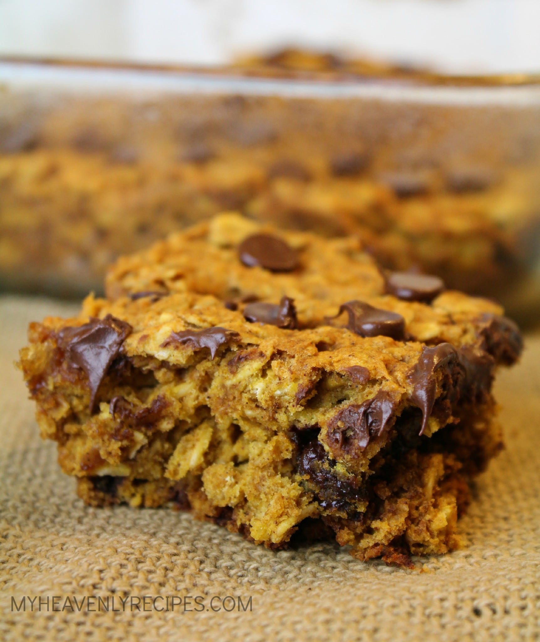 It's Pumpkin Season. Be ready with these Chocolate Chip Pumpkin Bars. They're a little piece of heaven.