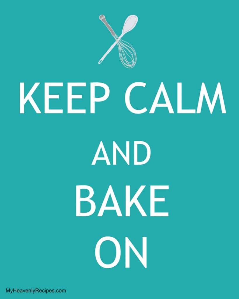 Keep Calm and Bake On printable image