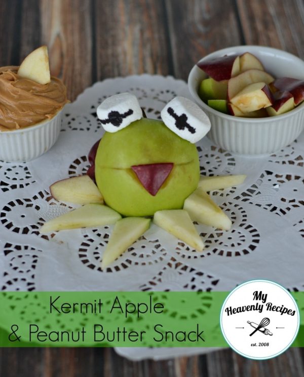 Kermit The Frog Apple Snack My Heavenly Recipes