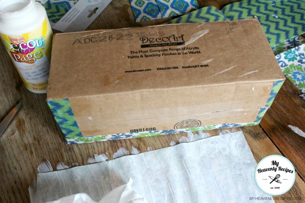 Upcycled Cardboard Box Step 2