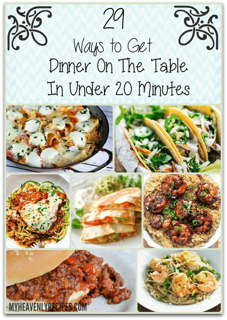 photo collage of simple dinner ideas