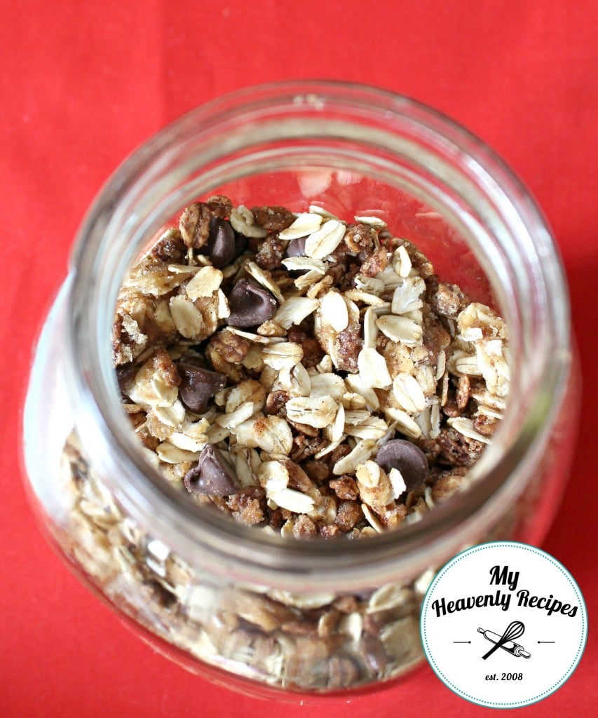 Homemade Granola in a mason jar