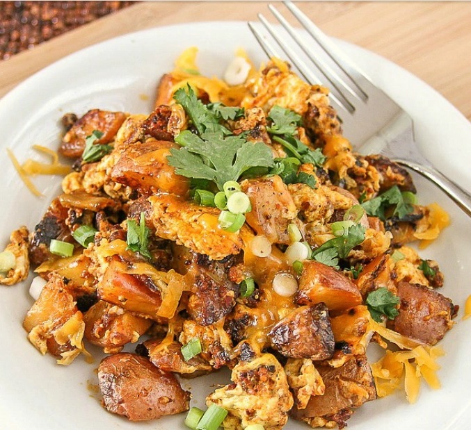 Breakfast Hash with Chorizo and Eggs