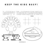 Thanksgiving Placemat Printable