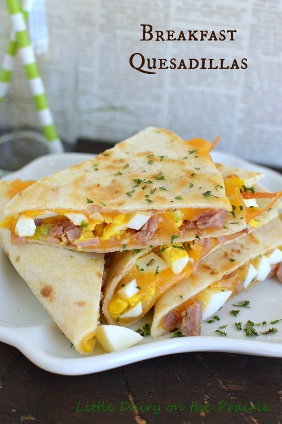 Ham and Cheese Breakfast Quesadilla