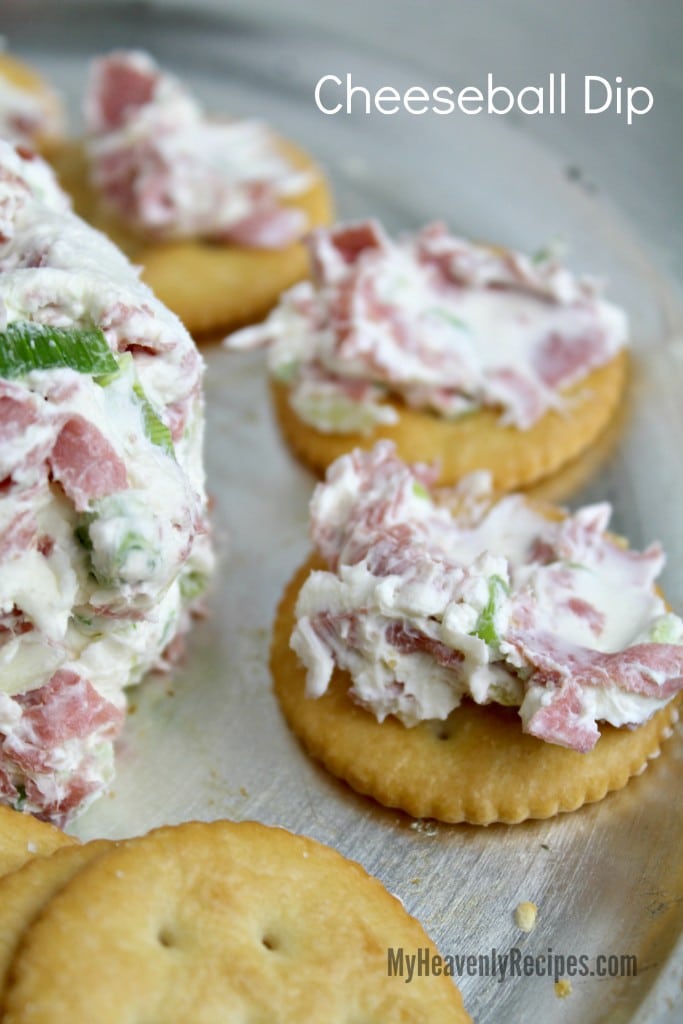 titled image and shown: Cheese Ball Dip - (chipped beef dip)