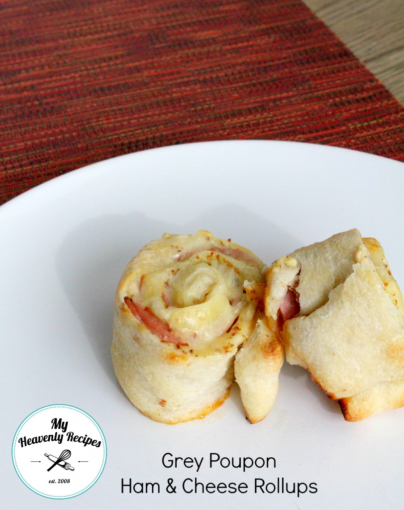 Grey Poupon Ham and Cheese Pinwheels