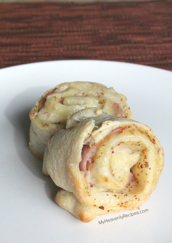 Grey Poupon Ham and Cheese Pinwheels