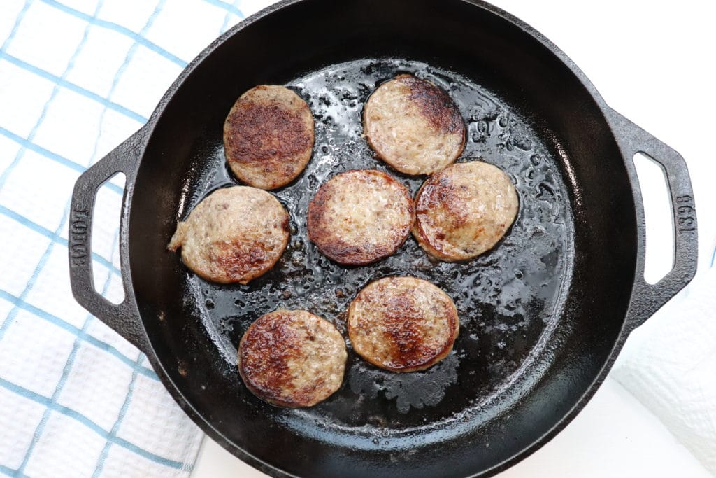 sausage in a skillet