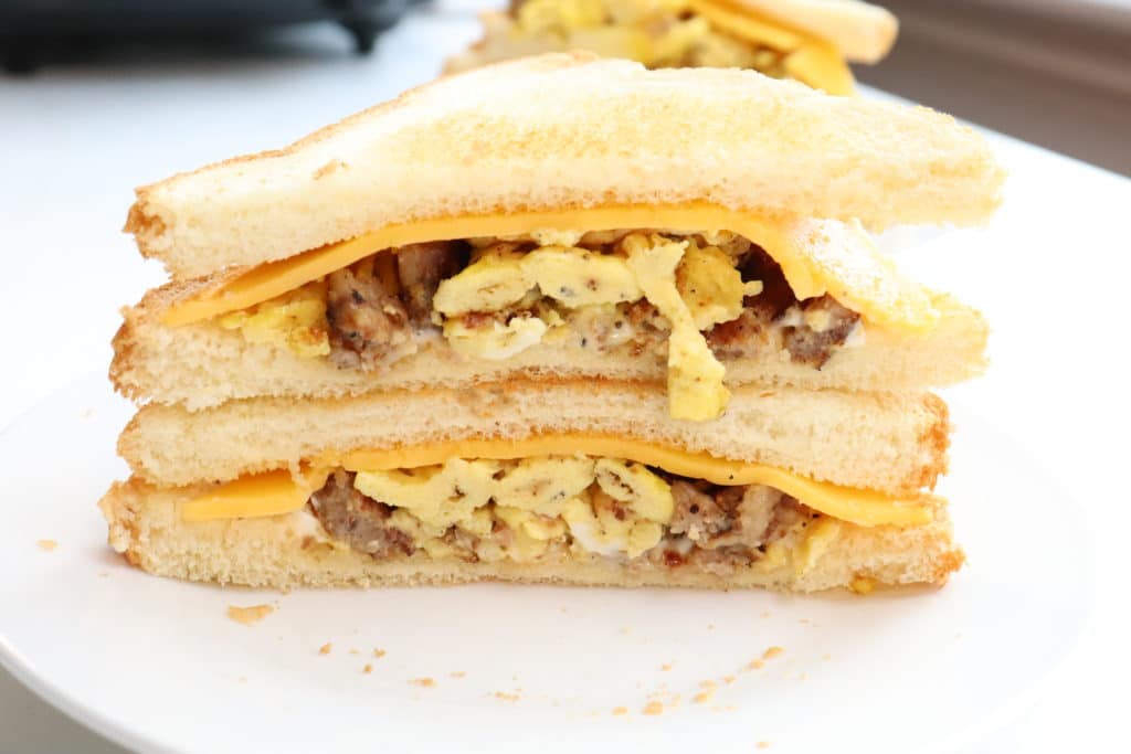 Toasted Breakfast Sausage Sandwich Recipe - My Heavenly Recipes