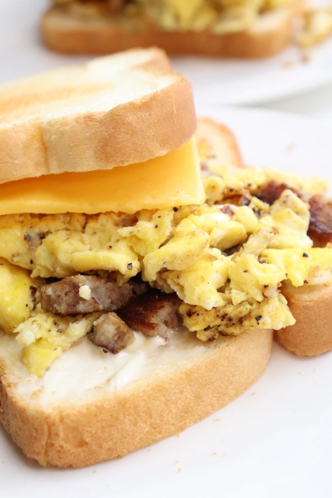 Toasted Breakfast Sausage Sandwich Recipe