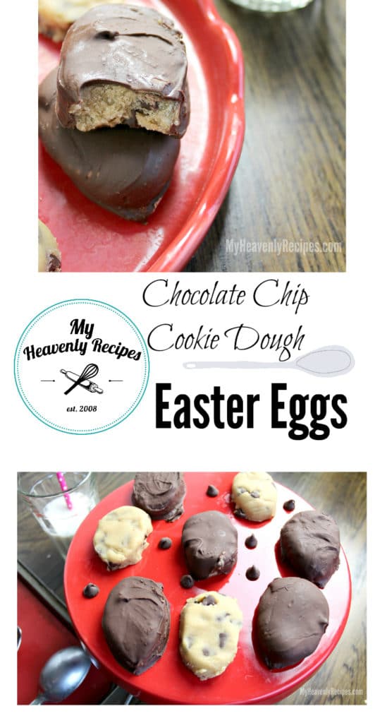 Chocolate Chip Cookie Dough Easter Eggs- photo collage