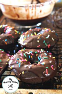 Chocolate Frosted Donuts with Sprinkles