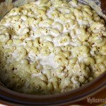 macaroni and cheese cooked in the crockpot