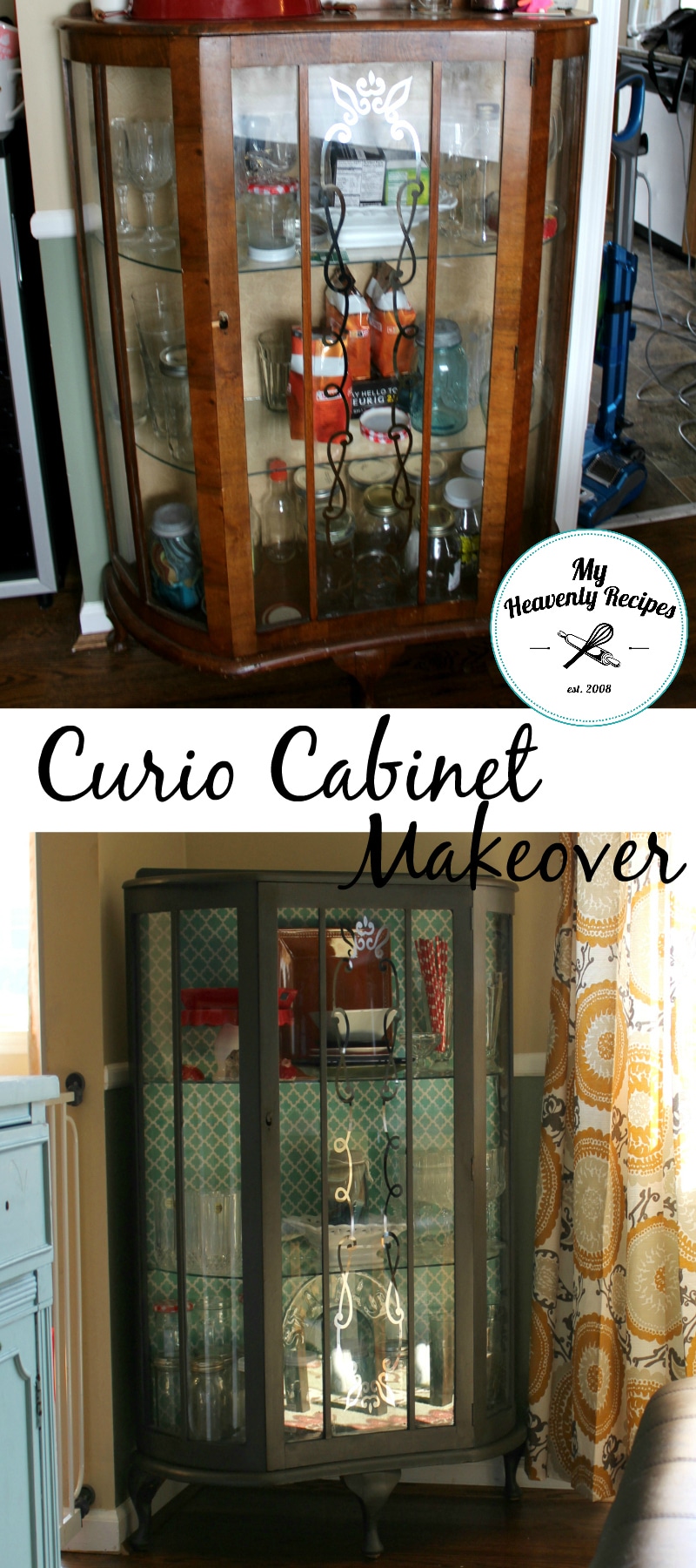 Curio Makeover Using Chalky Finish My Heavenly Recipes