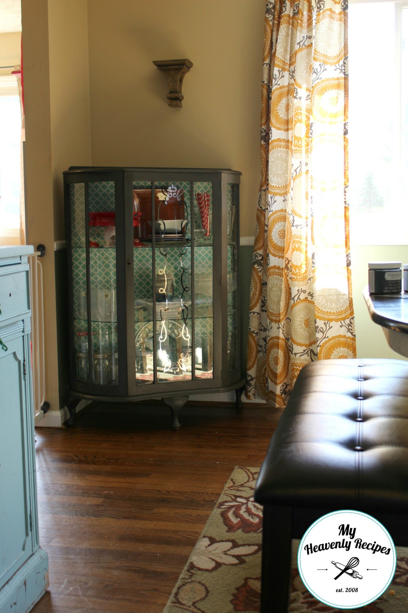 Curio Cabinet Makeover Using Chalky Finish