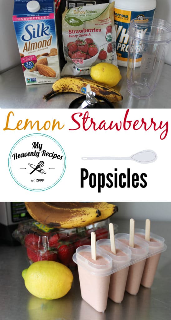 Lemon Strawberry Popsicles