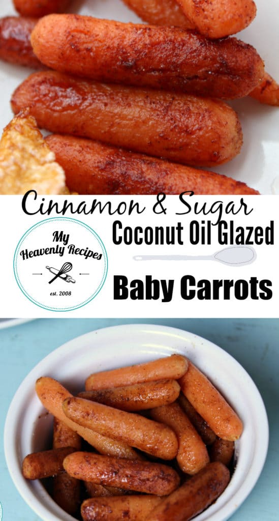 Cinnamon and Sugar Coconut Oil Glazed Baby Carrots