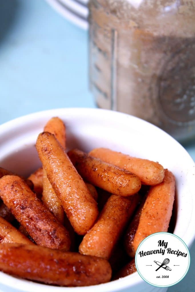 bowl of cinnamon sugar glazed carrots