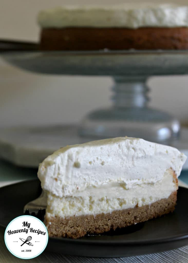 slice of vanilla bean cheesecake