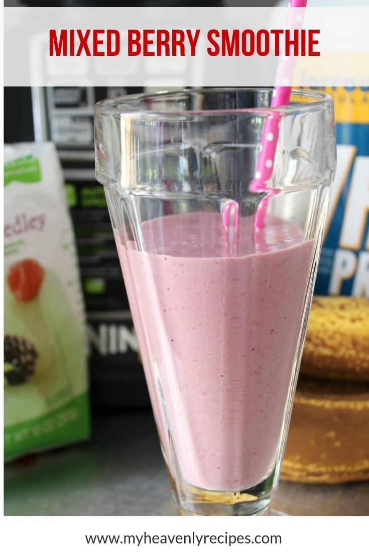 Dairy Free Mixed Berry Smoothie - My Heavenly Recipes