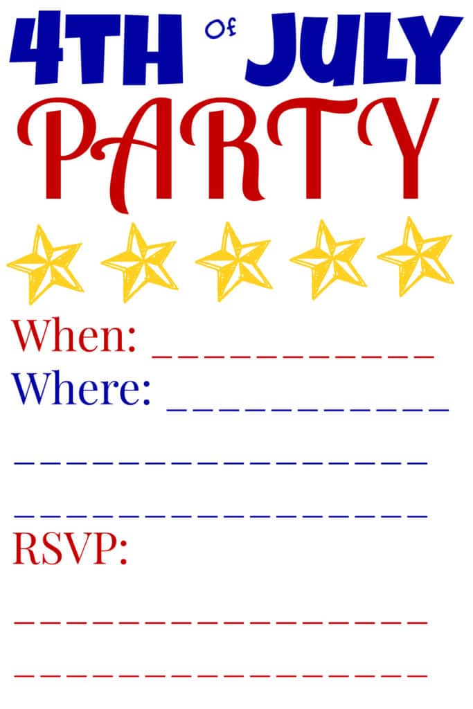 4th of July Party Invite