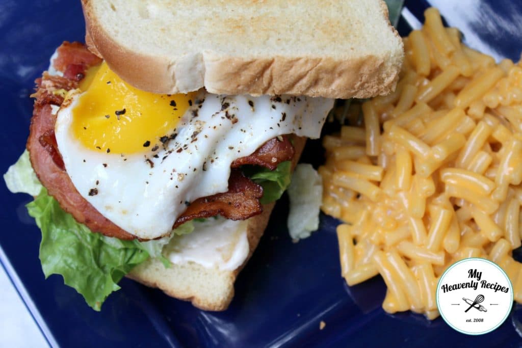 bacon, egg, lettuce, and tomato sandwich