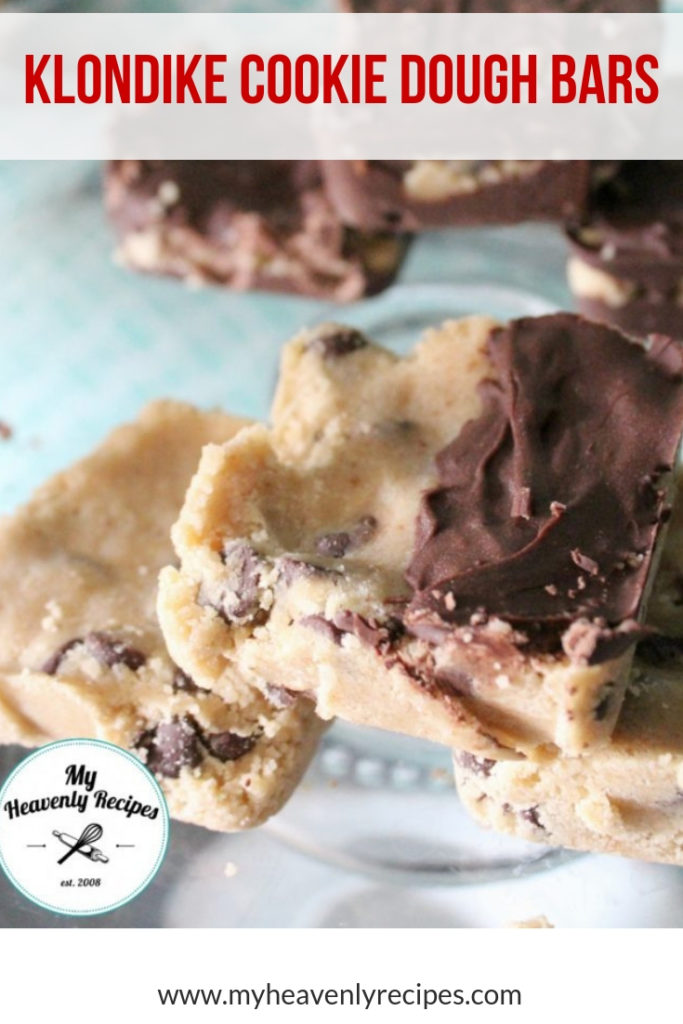 Chocolate Covered No Bake Cookie Dough Bars