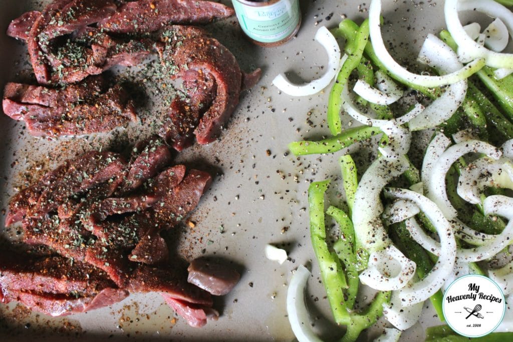 Steak Fajitas Large Bar Pan and Chipotle Rub