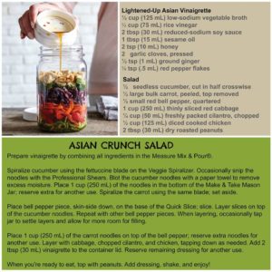 Asian Crunch Salad and Vinegarette
