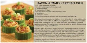 Bacon and Water Chestnut Cups