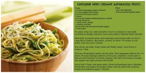 Linguine with Creamy Asparagus Pesto Sauce