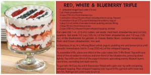 Red White and Blueberry Trifle