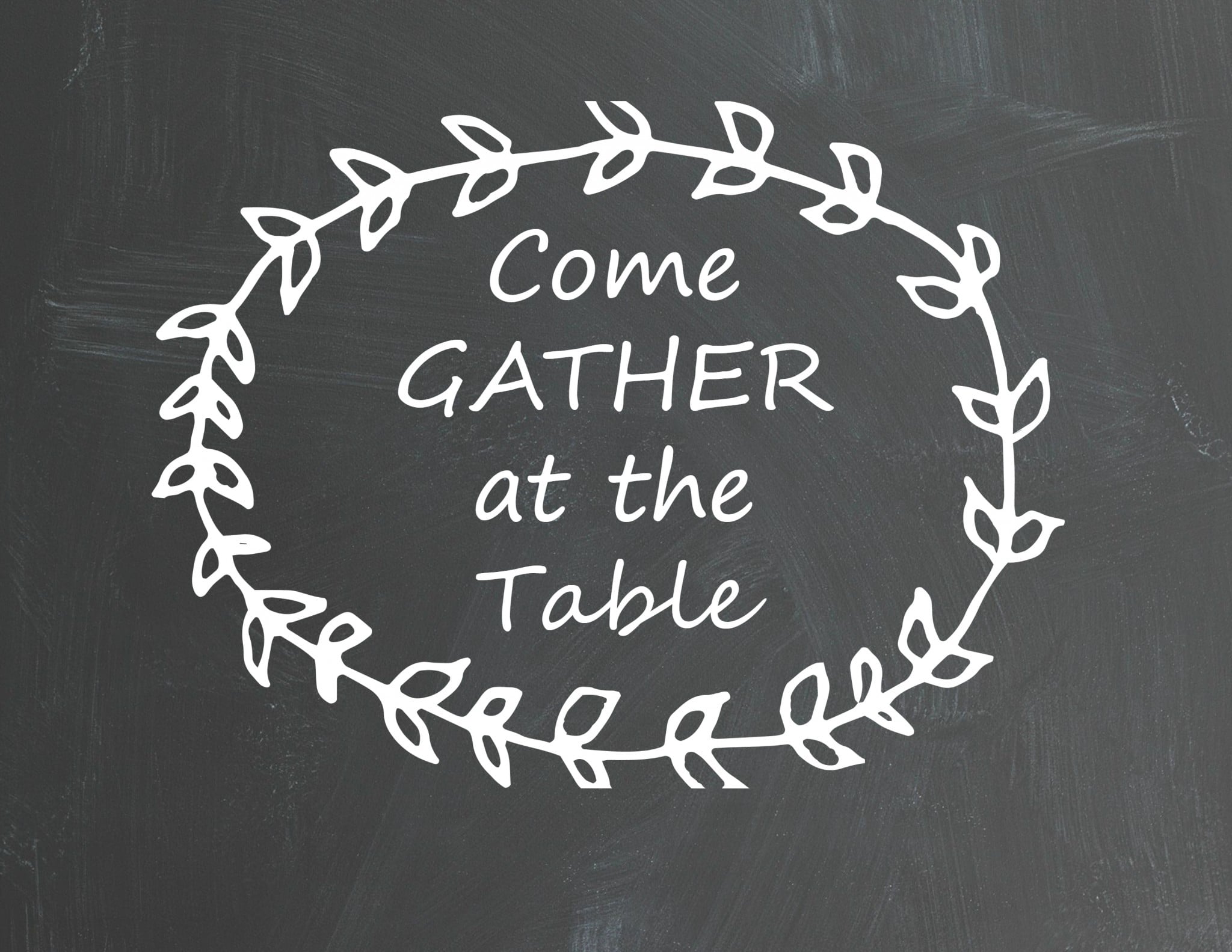 Gather Sign (Free Printable) - My Heavenly Recipes