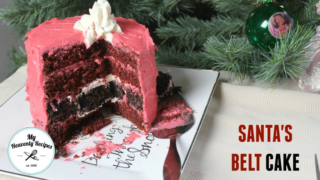 titled photo (and shown): Santa's belt cake