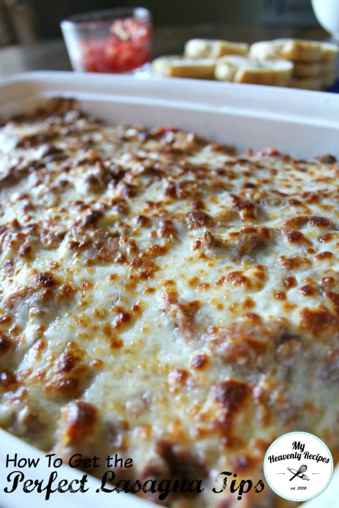 pan of homemade lasagna made using simple lasagna recipe tips
