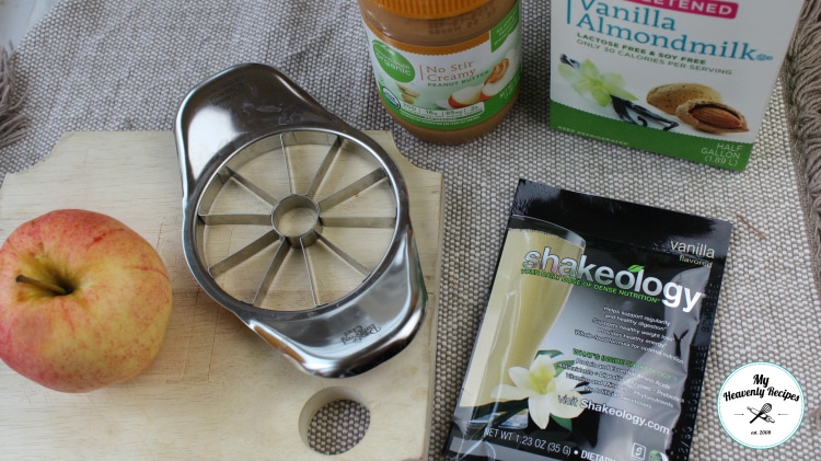 ingredients needed to make vanilla Shakeology recipes like peanut butter dip